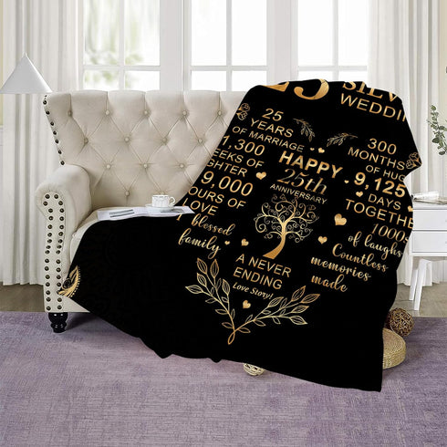 Golden Wedding Anniversary Blanket A Perfect Gift for Your Parents